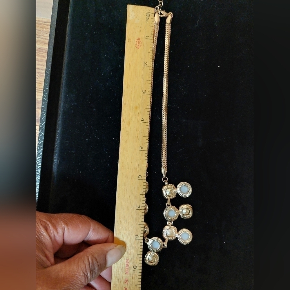 Multicolored Rhinestone Necklace - Picture 4 of 4